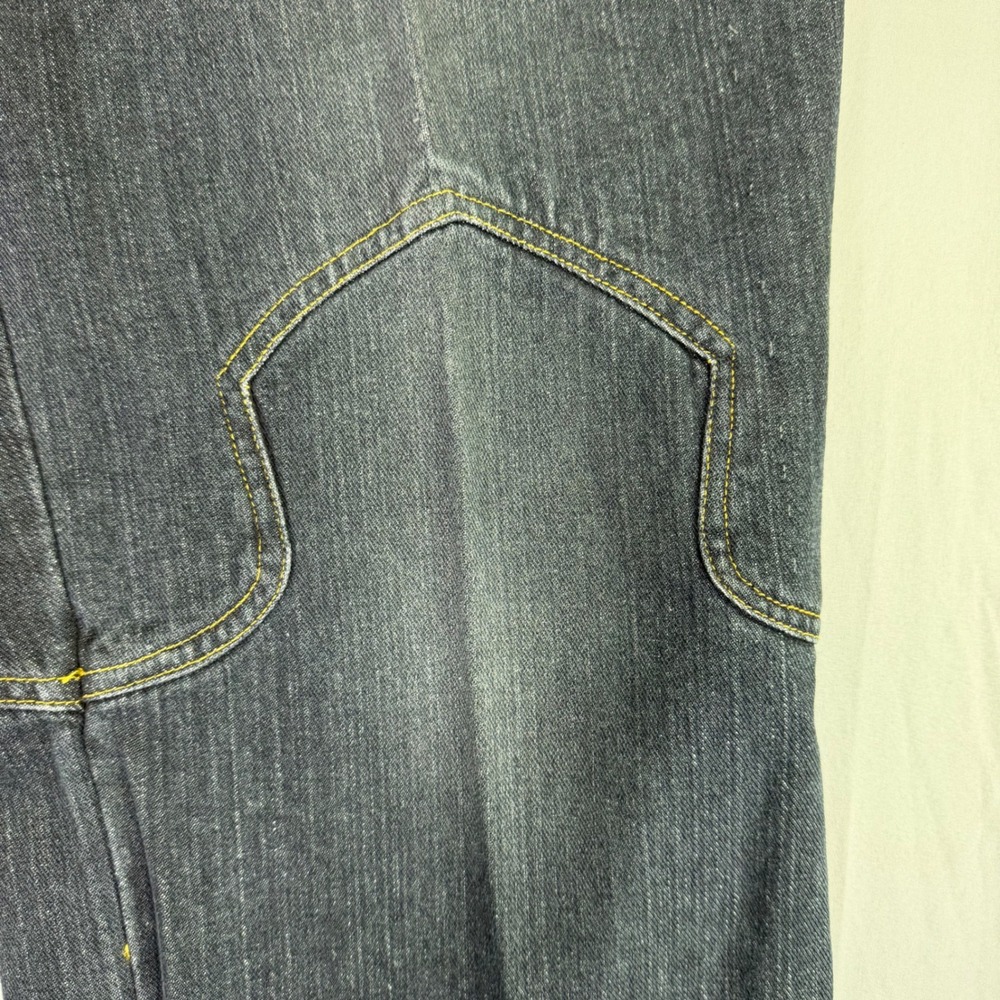 Vintage Y2K Clio II Womens 20 Dark Wash Lace Up Denim Jeans Western Bootcut - Picture 5 of 10